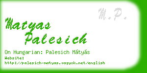 matyas palesich business card