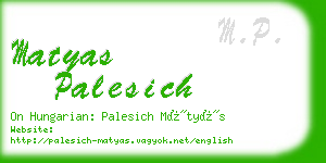 matyas palesich business card